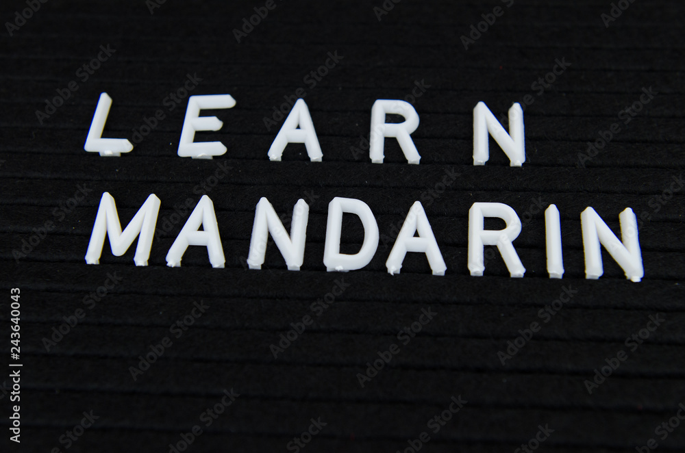 Learn languages sign on black background Learn languages sign on black background