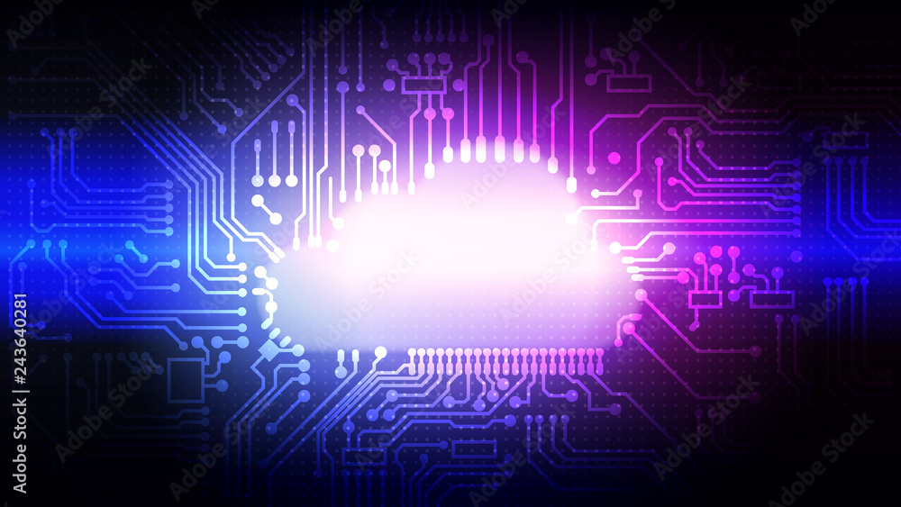 Obraz premium Cloud computing technology concept abstract background. Vector illustration.