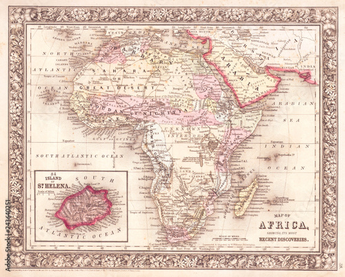 1864, Mitchell Map of Africa