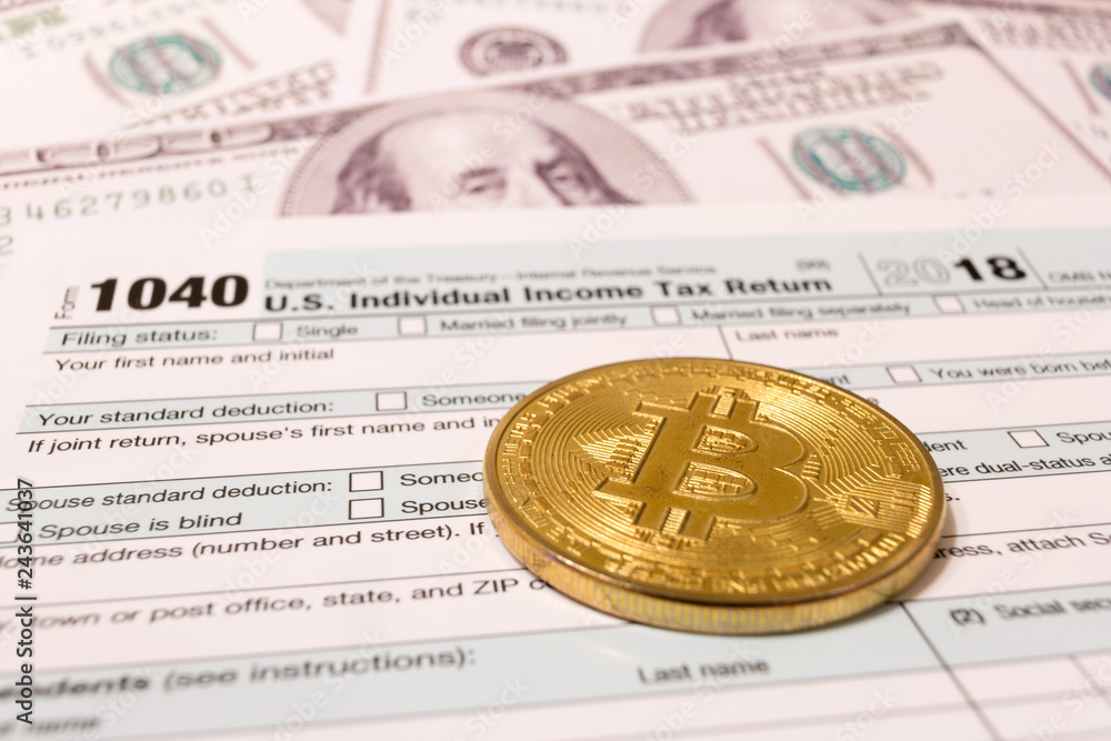 2019 calendar with 1040 income tax form for 2018 showing tax day for filing on April 15 2019 calendar with 1040 income tax form for 2018 showing tax day for filing on April 15