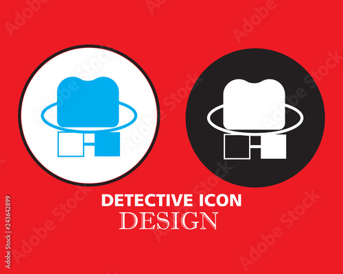 head Detective vector icon isolated on transparent background, head Detective transparency logo concept