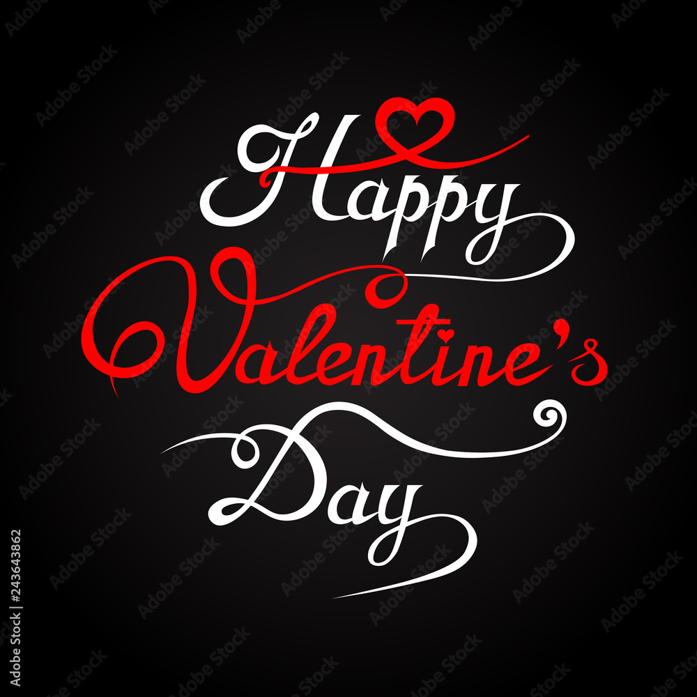 Happy Valentines Day romantic greeting card illustration Happy Valentines Day romantic greeting card illustration
