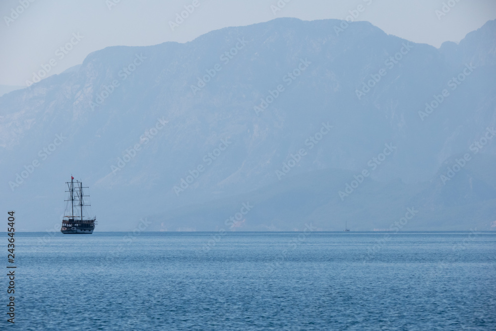 Motor boat in the sea