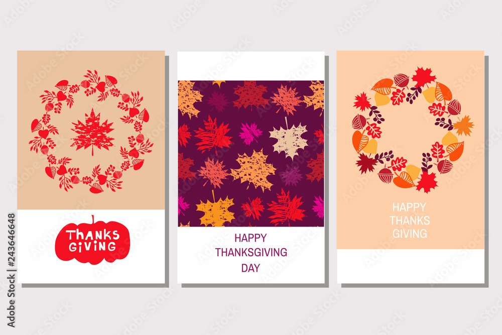 Thanksgiving day  set cards3