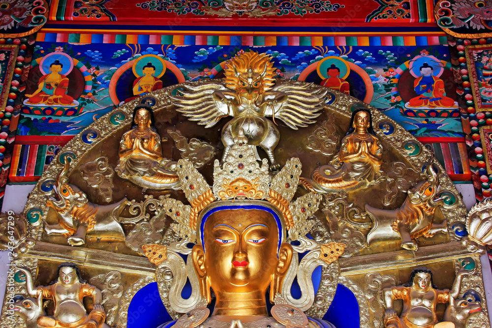 Great day tathagata and Garuda in the Five Pagoda Temple, Hohhot city, Inner Mongolia autonomous region, China