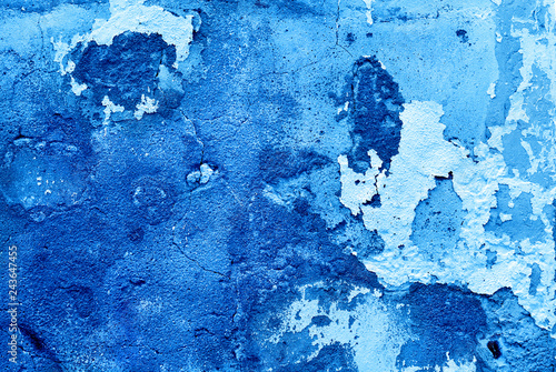 blue aged wall background photo