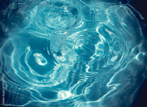background image of water, blue water, bubbles, waves, stains 