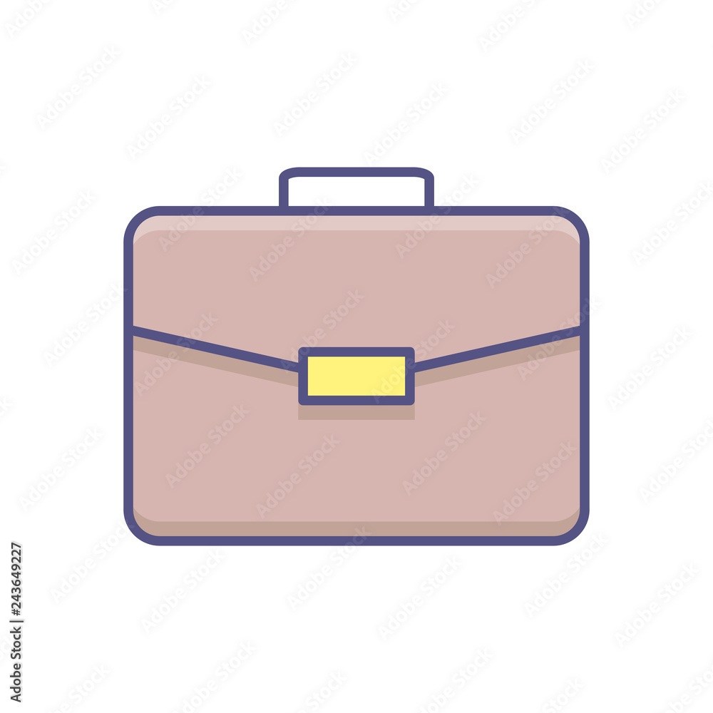 Briefcase Related Vector Icon. Isolated on White Background. Briefcase Related Vector Icon. Isolated on White Background.