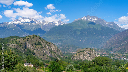 Mountain landscape in the Susa valley, Piedmont