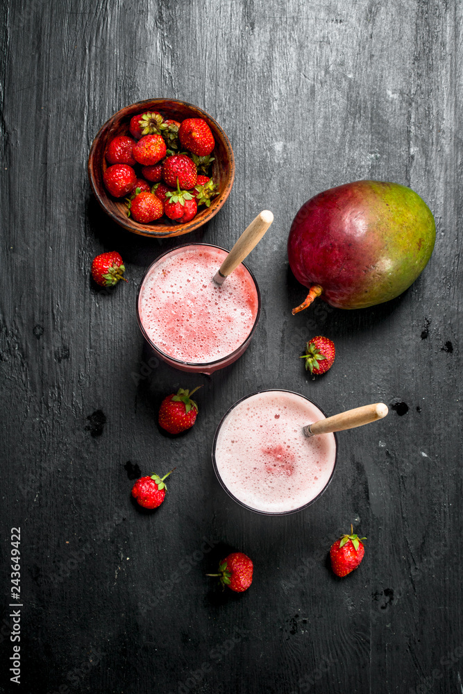 Berry smoothie with fruit. Berry smoothie with fruit.