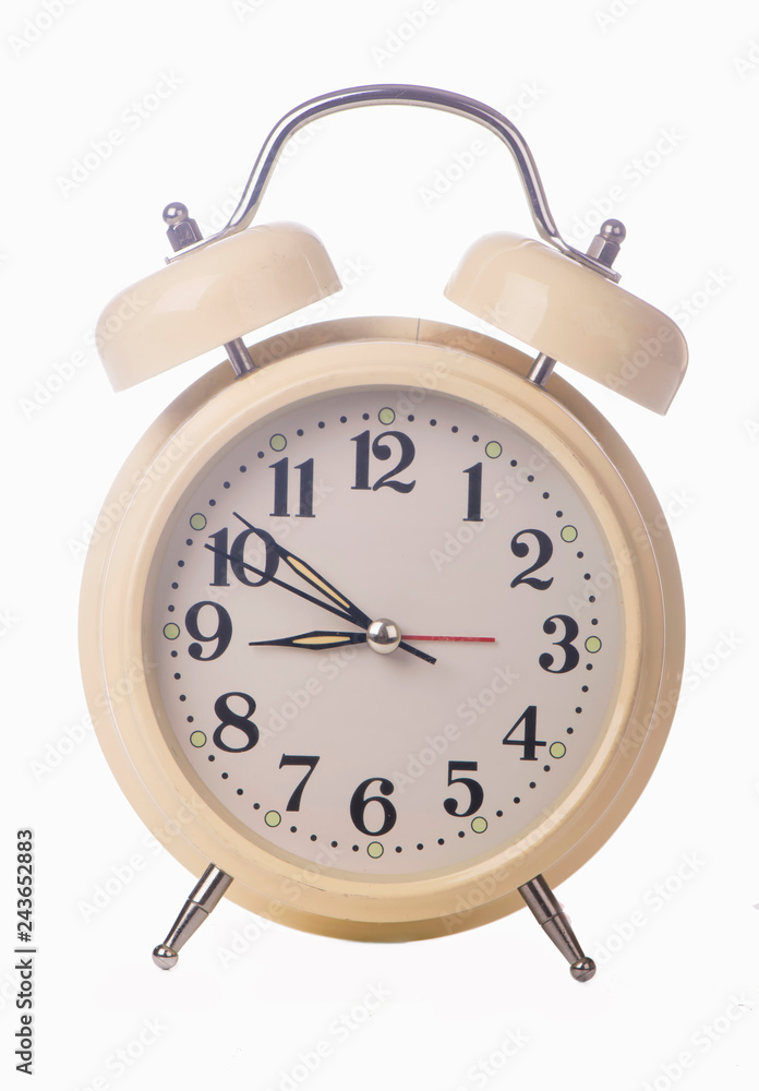 retro alarm clock on isolated background retro alarm clock on isolated background