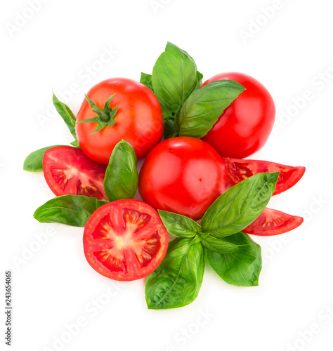 the red tomato isolated on white background