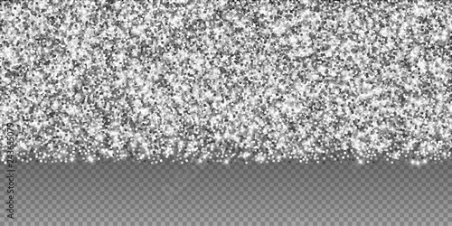 Sparkling silver luxury sparkling confetti. Scatte