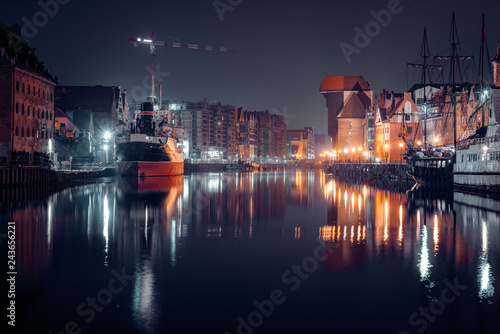 Gdansk old town at night