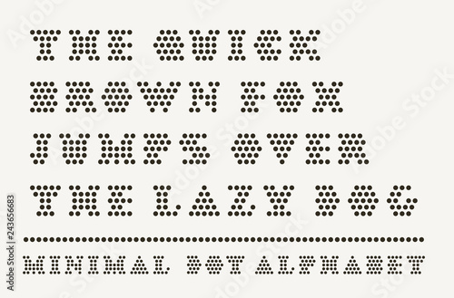 Dotted font capitals typeset
