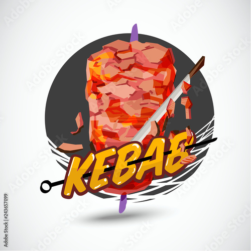 kebab logo - vector