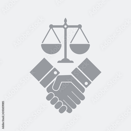 Legal agreement symbol icon