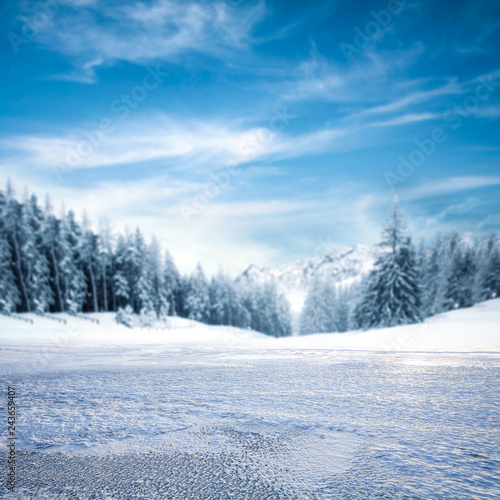 Winter background of free space for your decoration 