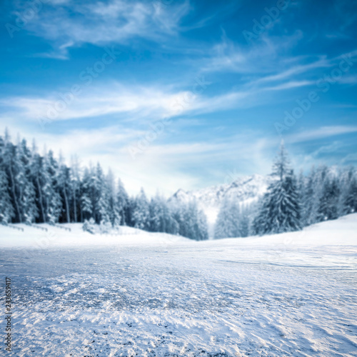 Winter background of free space for your decoration  © magdal3na