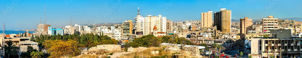 Fototapeta premium Panorama of Sidon town in Lebanon