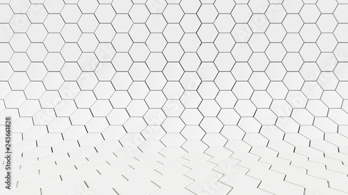 Clear pattern abstract background studio hexagon white, wallpaper futuristic