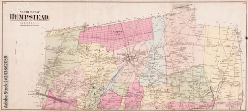 1868  Beers Map of Hempstead  Long Island  New York