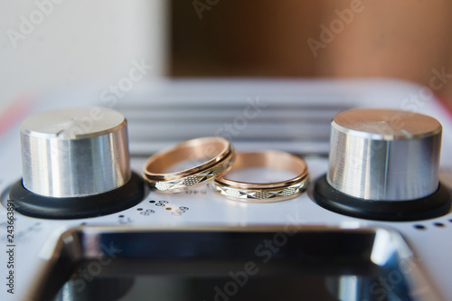 Wedding rings on the old receiver