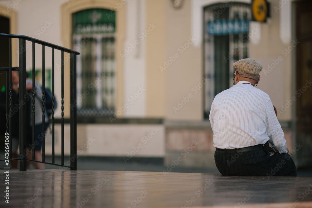 Senior man resting Senior man resting