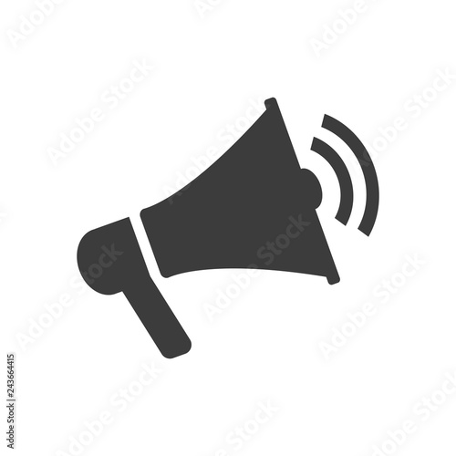 Megaphone icon on white background.