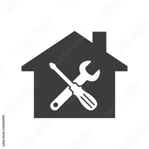 Home repair icon on white background.