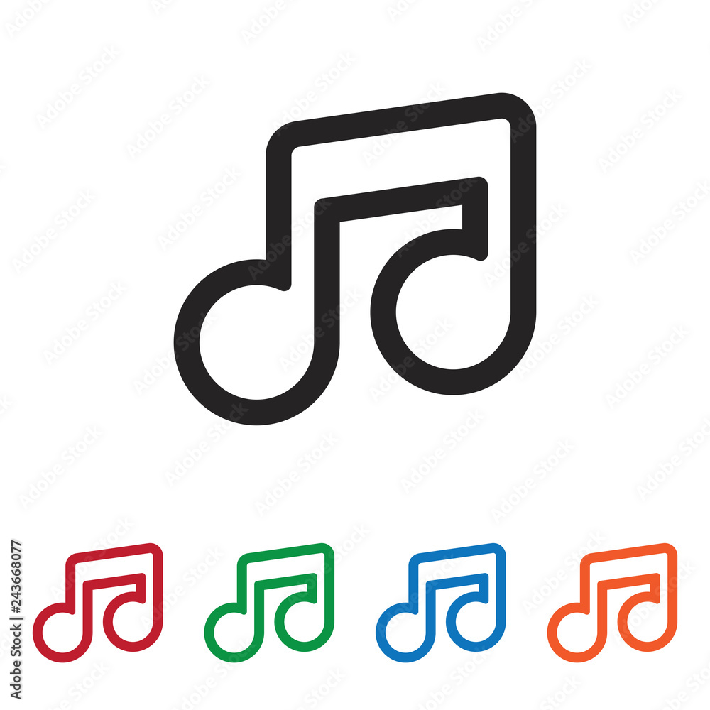 Musical note vector icon Musical note vector icon