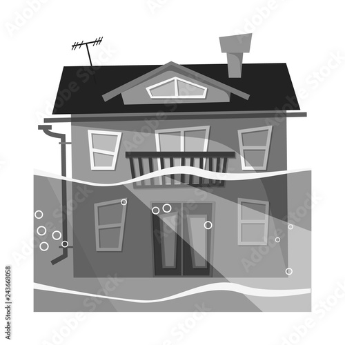 Vector design of nature and apocalypse  icon. Set of nature and environment  stock symbol for web.