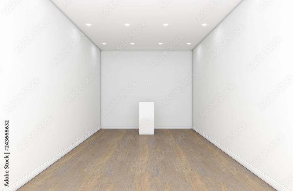 Empty Gallery Room And Plinth Empty Gallery Room And Plinth