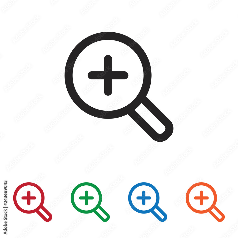 Zoom in vector icon Zoom in vector icon