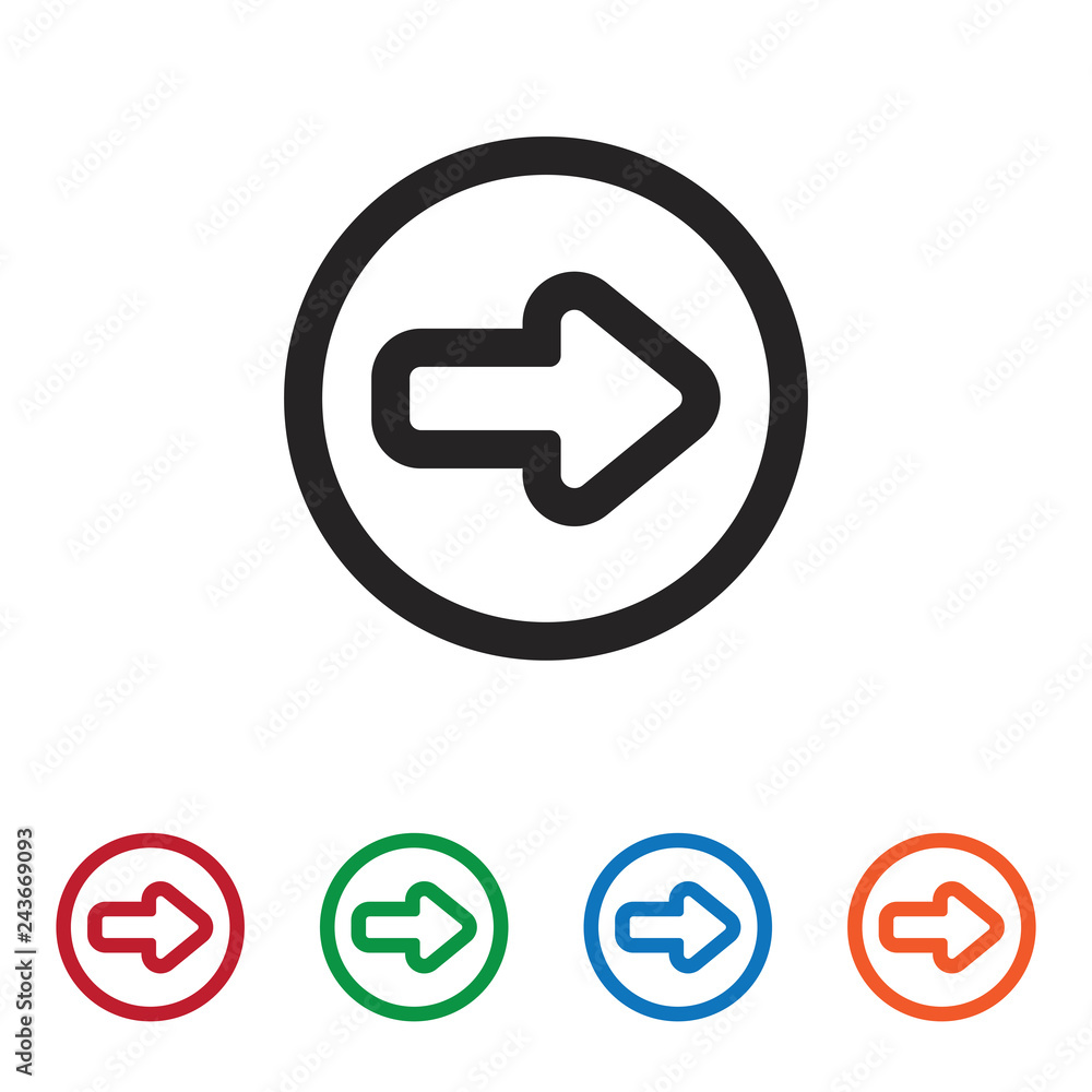 Right arrow vector icon Right arrow vector icon
