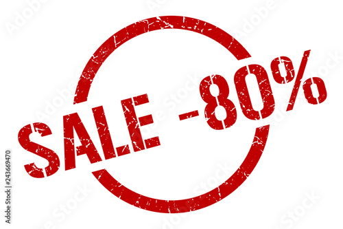 sale -80% stamp