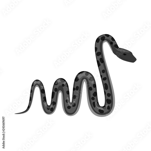 Isolated object of harm and bite symbol. Collection of harm and reptile vector icon for stock.