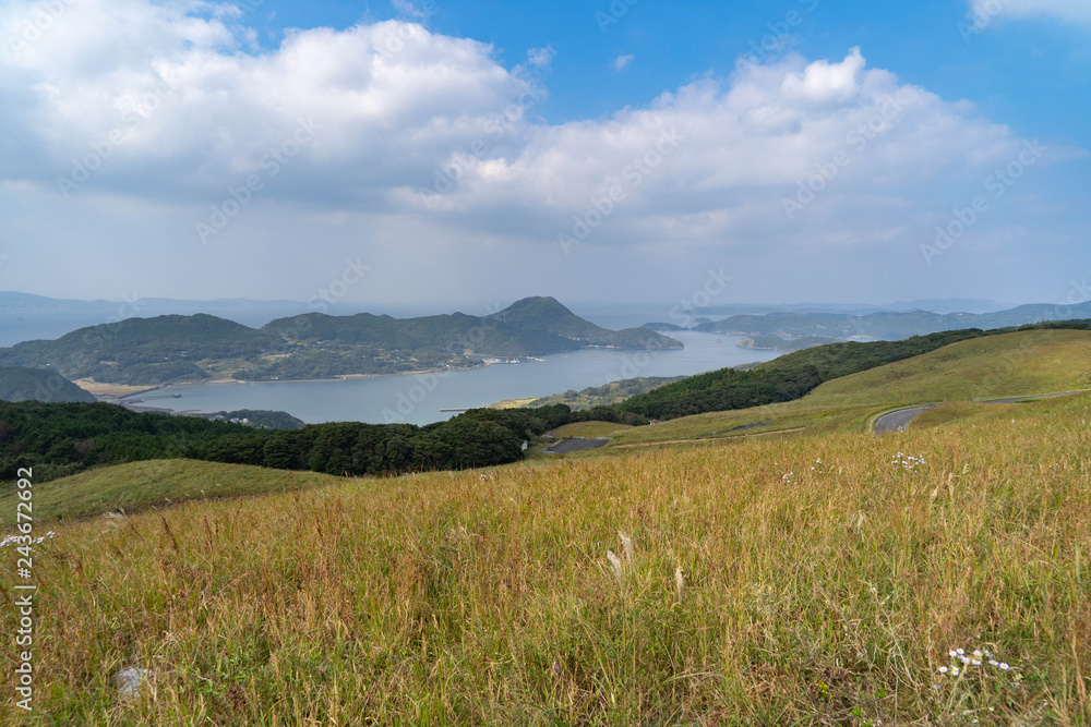view of bay area in countryside of Nagasaki prefecture, JAPAN.
