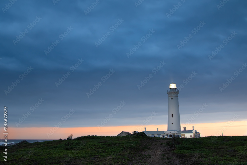 Seal Point lighthouse at Cape St Francis at sunset