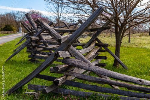 Split rail fencing on the Battlefield photo