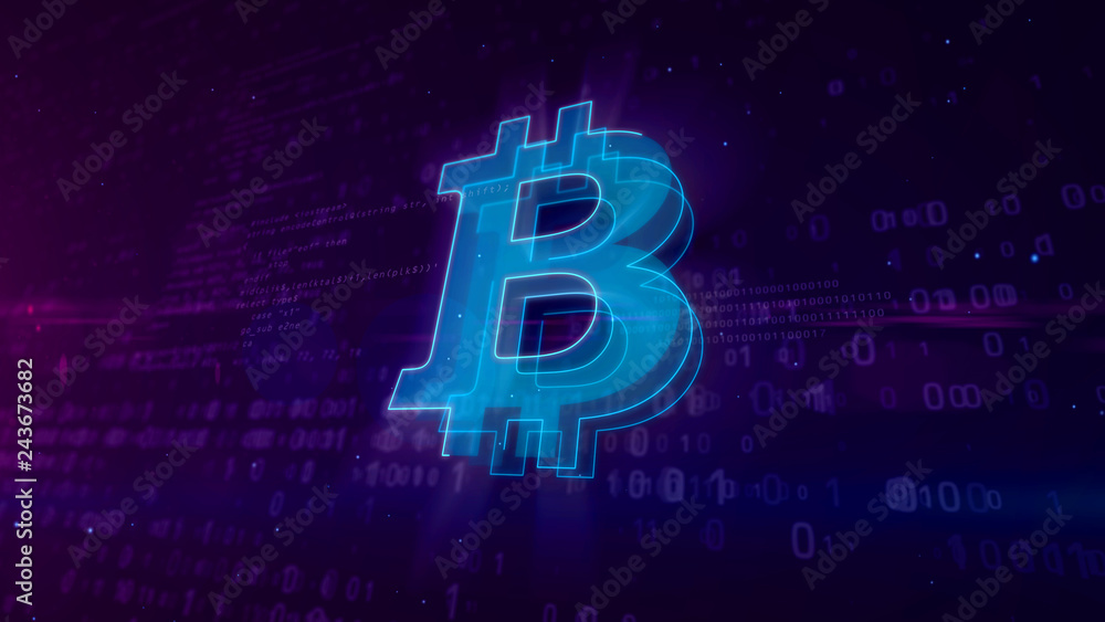 Bitcoin digital concept 3d illustration Bitcoin digital concept 3d illustration
