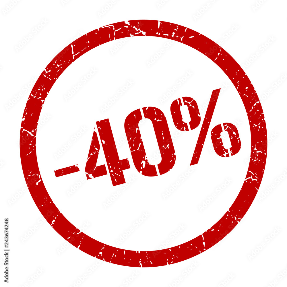 -40% stamp -40% stamp