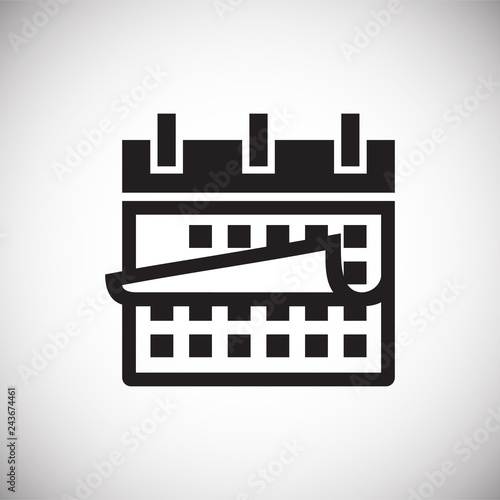 Calendar icon on white background for graphic and web design, Modern simple vector sign. Internet concept. Trendy symbol for website design web button or mobile app