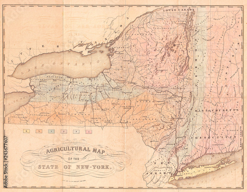 1846, Emmons Agricultural Map of New York State