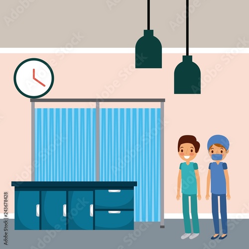 hospital medical room doctor nurse cabinets