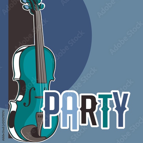 Vector poster for a live music festival with a microphone  acoustic guitar and inscription in retro style. Template for flyers  banners  invitations  brochures and covers