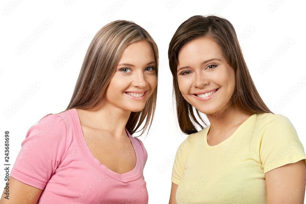 Portrait of Two Smiling Girlfriends / Sisters Portrait of Two Smiling Girlfriends / Sisters