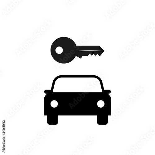 Car rental sign. Clipart image isolated on white background