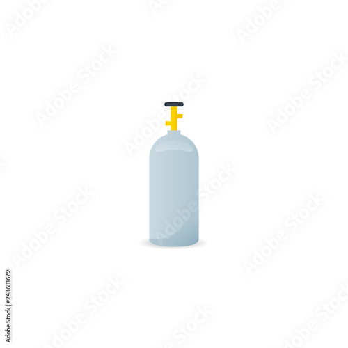 co2 gas cylinder icon. Clipart image isolated on white background