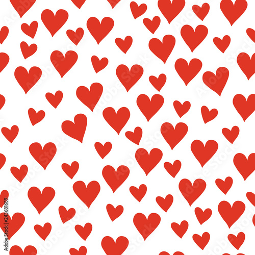 Vector red love hearts. Perfect for fabric, wallpaper, stationery and scrapbooking projects and other crafts and digital work.